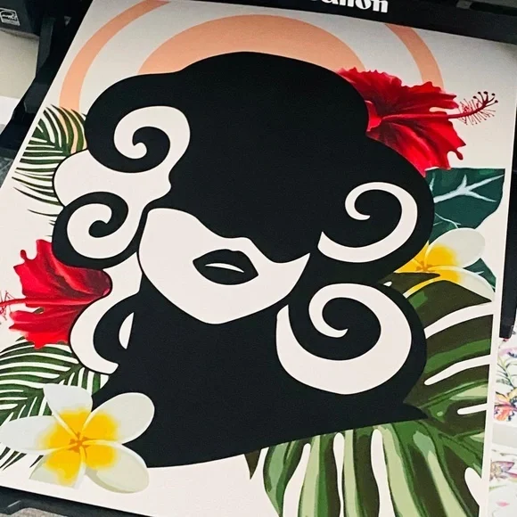 Modern Wall Art Print Tropical Woman Unframed - Picture 15 of 16